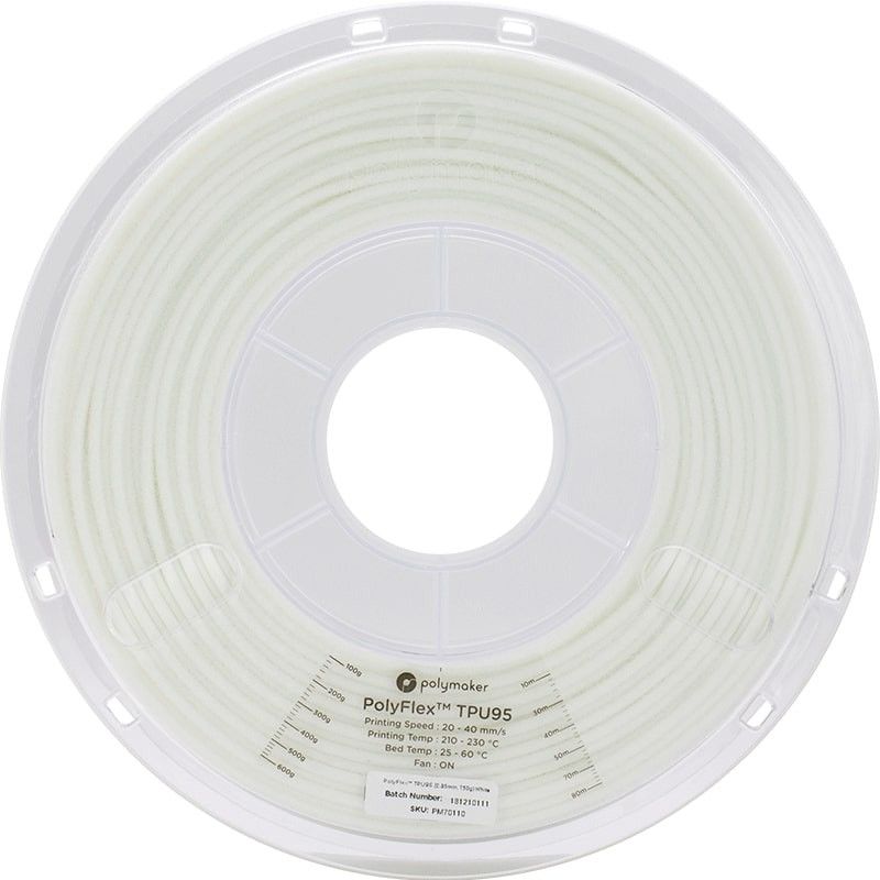 PolyFlex TPU95 Blanc - 2.85mm - 750 g (2) PolyFlex TPU95 Blanc - 2.85mm - 750 g (2)