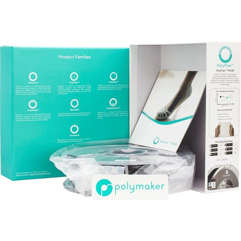 PolyFlex TPU95 Noir - 2.85mm - 750 g (4) PolyFlex TPU95 Noir - 2.85mm - 750 g (4)