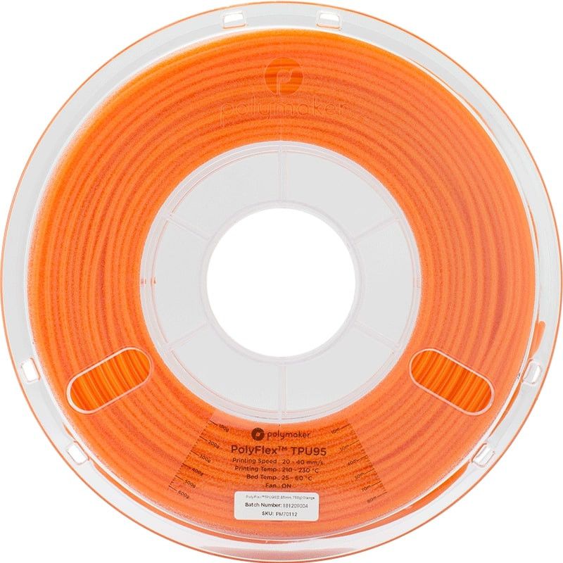 PolyFlex TPU95 Orange - 2.85mm - 750 g (2) PolyFlex TPU95 Orange - 2.85mm - 750 g (2)