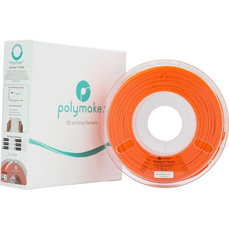 PolyFlex TPU95 Orange - 2.85mm - 750 g (5) PolyFlex TPU95 Orange - 2.85mm - 750 g (5)