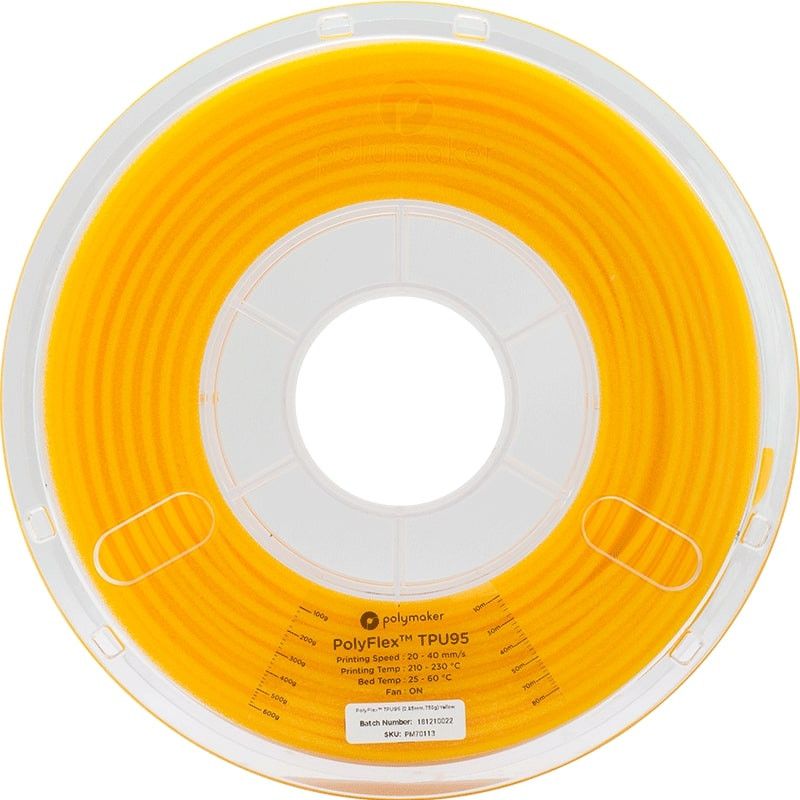 PolyFlex TPU95 Jaune - 2.85mm - 750 g (2) PolyFlex TPU95 Jaune - 2.85mm - 750 g (2)