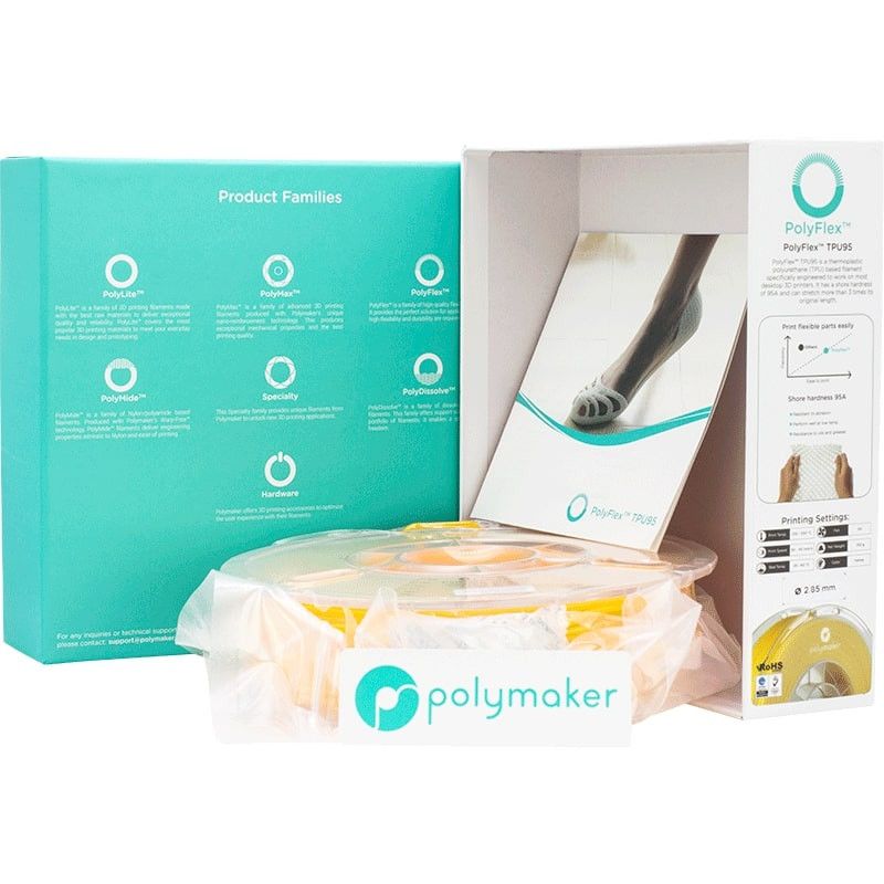 PolyFlex TPU95 Jaune - 2.85mm - 750 g (4) PolyFlex TPU95 Jaune - 2.85mm - 750 g (4)
