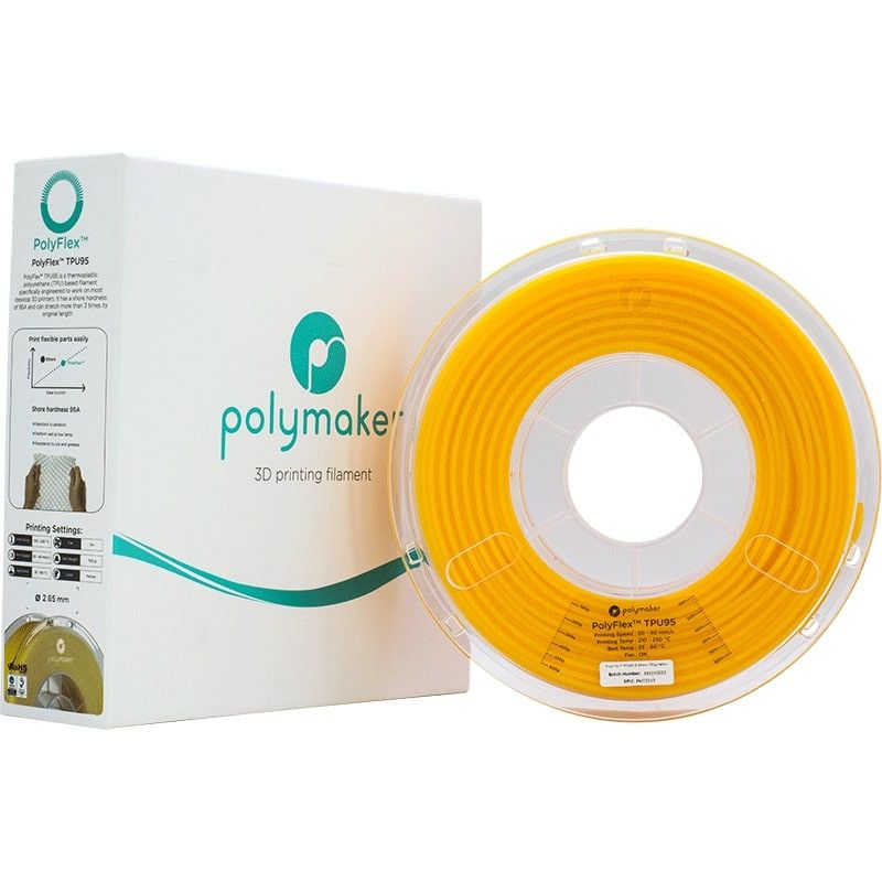 PolyFlex TPU95 Jaune - 2.85mm - 750 g (5) PolyFlex TPU95 Jaune - 2.85mm - 750 g (5)