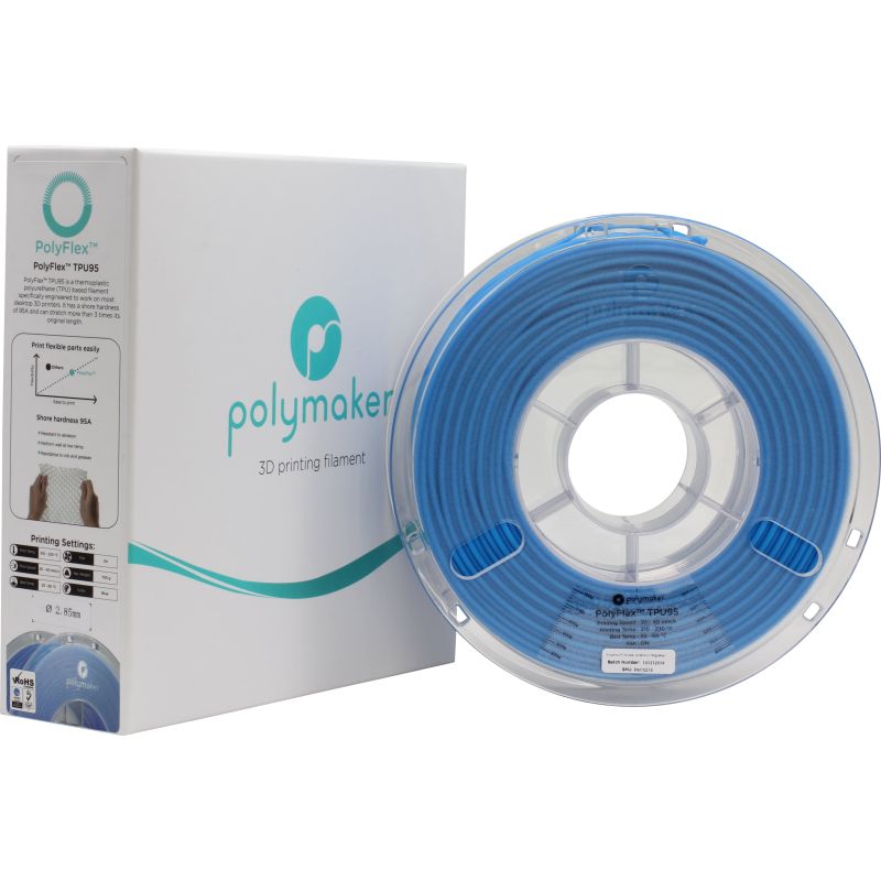 PolyFlex TPU95 Bleu - 2.85mm - 750 g (5) PolyFlex TPU95 Bleu - 2.85mm - 750 g (5)