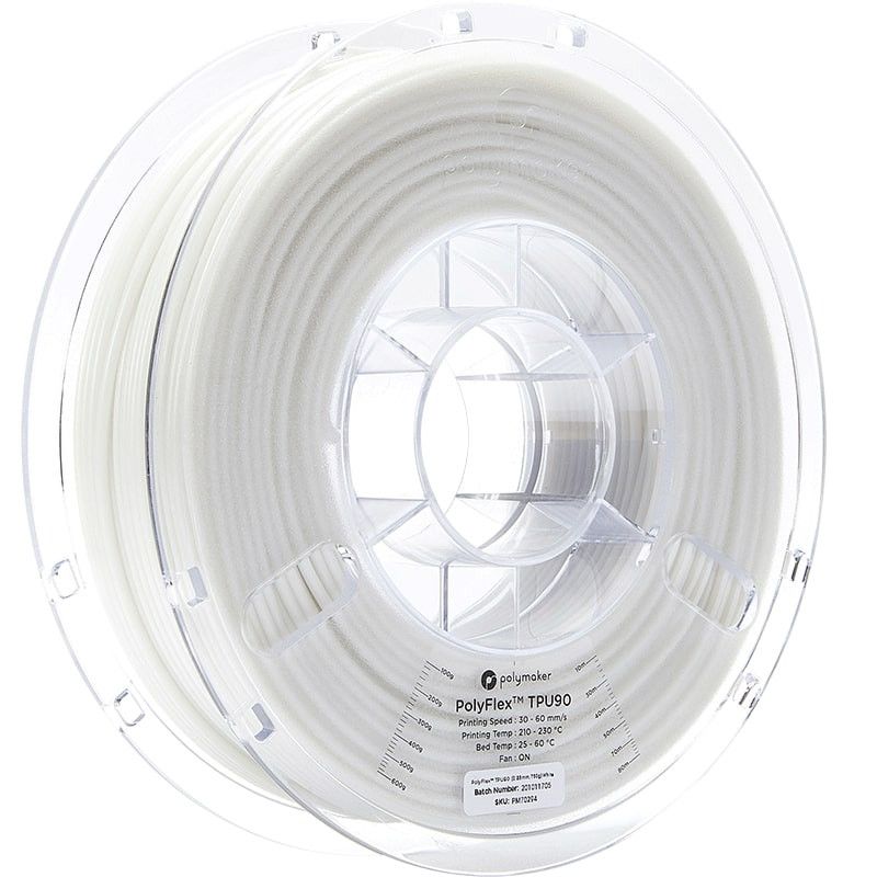 Polyflex TPU90 Blanc - 2.85mm - 750 g Polyflex TPU90 Blanc - 2.85mm - 750 g