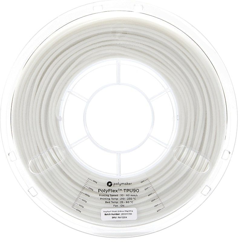 Polyflex TPU90 Blanc - 2.85mm - 750 g (2) Polyflex TPU90 Blanc - 2.85mm - 750 g (2)