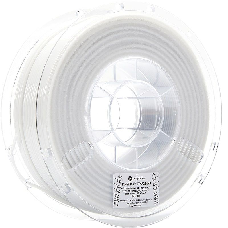 PolyFlex TPU95-HF Blanc - 2.85mm - 750 g PolyFlex TPU95-HF Blanc - 2.85mm - 750 g
