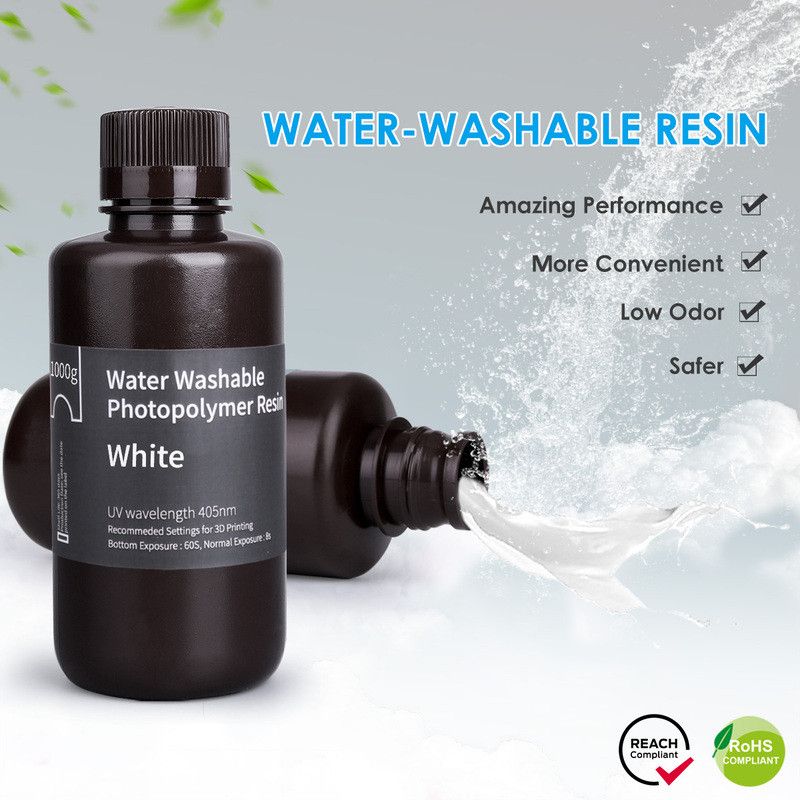 Résine Lavable à l'eau Blanche Elegoo - 1000 ml (6) Résine Lavable à l'eau Blanche Elegoo - 1000 ml (6)