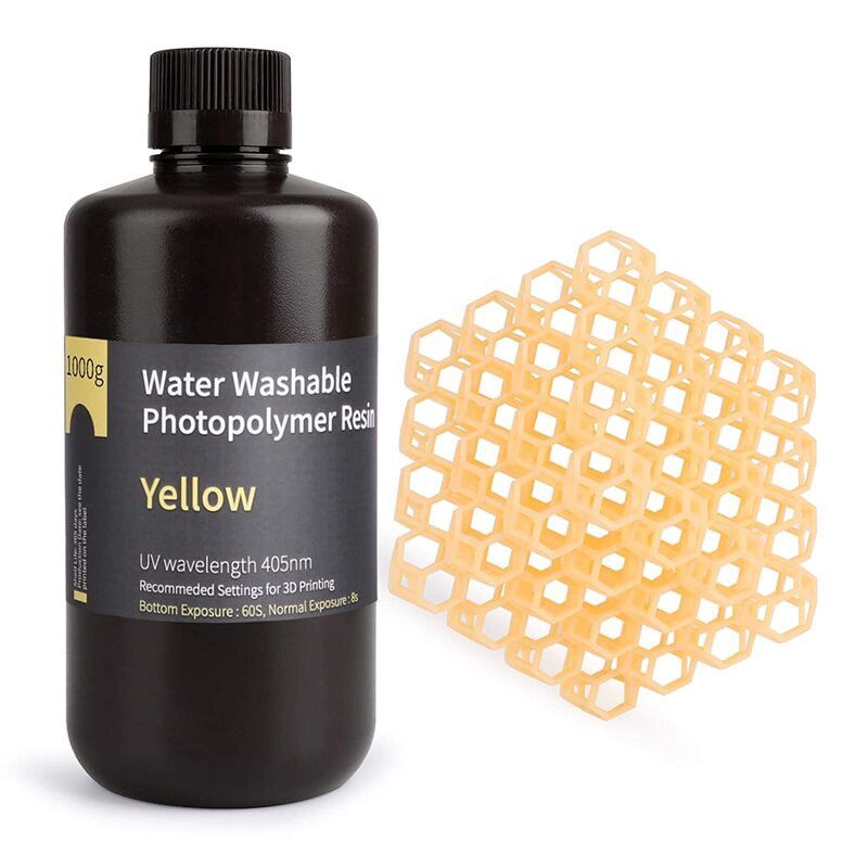 Résine Lavable à l'eau Jaune Elegoo - 1000 ml Résine Lavable à l'eau Jaune Elegoo - 1000 ml