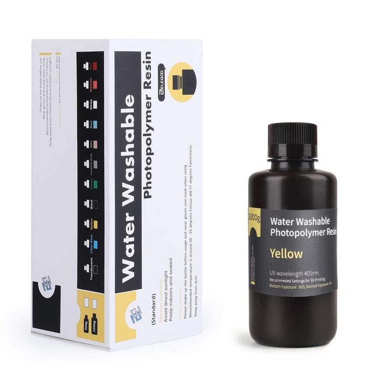 Résine Lavable à l'eau Jaune Elegoo - 1000 ml (6) Résine Lavable à l'eau Jaune Elegoo - 1000 ml (6)