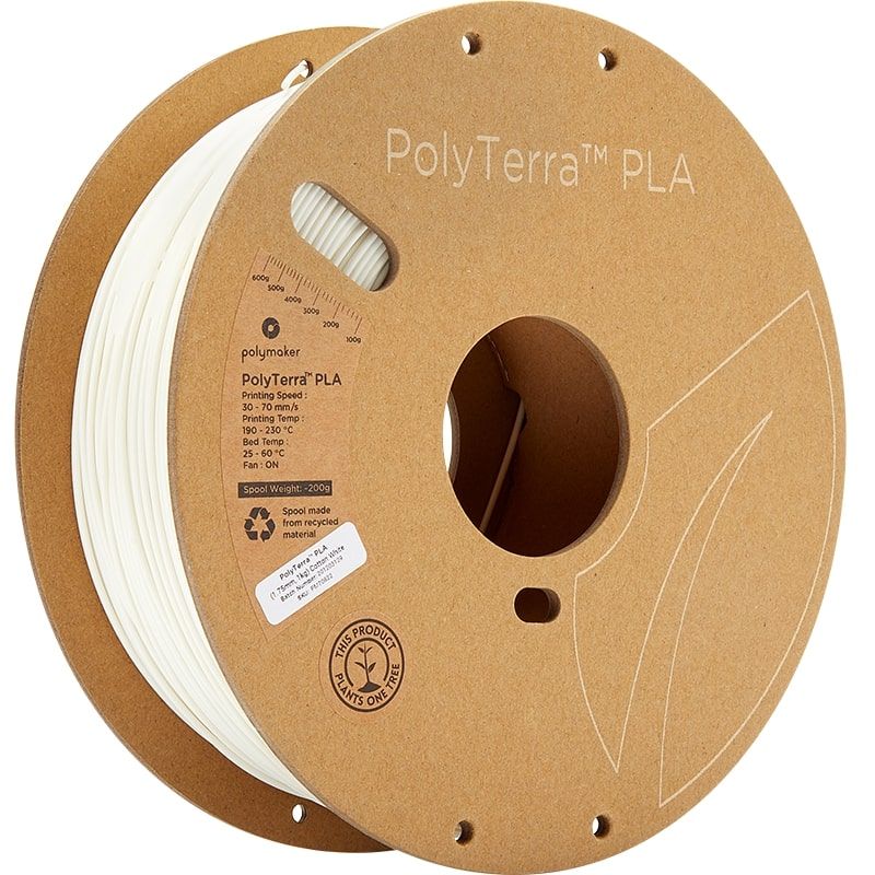 PolyTerra PLA Blanc coton - 1.75mm - 1 kg PolyTerra PLA Blanc coton - 1.75mm - 1 kg