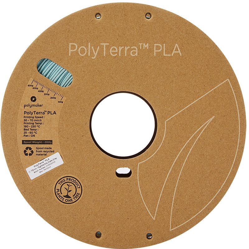 PolyTerra PLA Gris Ardoise Marbré (Marble Slate Grey) - 1.75mm - 1 kg PolyTerra PLA Gris Ardoise Marbré (Marble Slate Grey) - 1.75mm - 1 kg