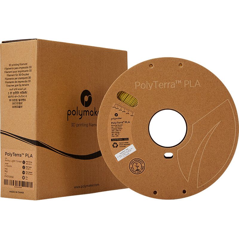 PolyTerra PLA Vert Clair Armée (Army Ligh Green) - 1.75mm - 1 kg PolyTerra PLA Vert Clair Armée (Army Ligh Green) - 1.75mm - 1 kg