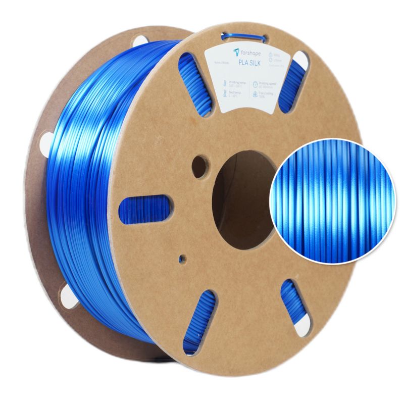 PLA Silk Bleu Forshape - 1.75mm - 1Kg PLA Silk Bleu Forshape - 1.75mm - 1Kg