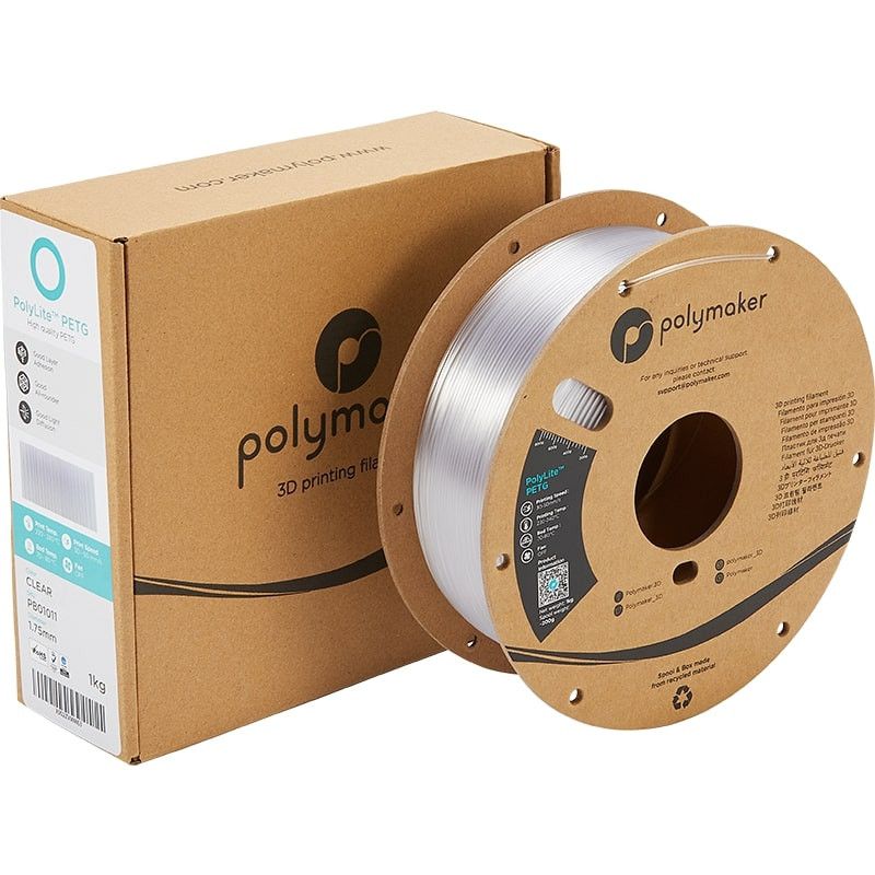 Packaging PolyLite PETG Transparent - 1.75mm - 1 kg Packaging PolyLite PETG Transparent - 1.75mm - 1 kg
