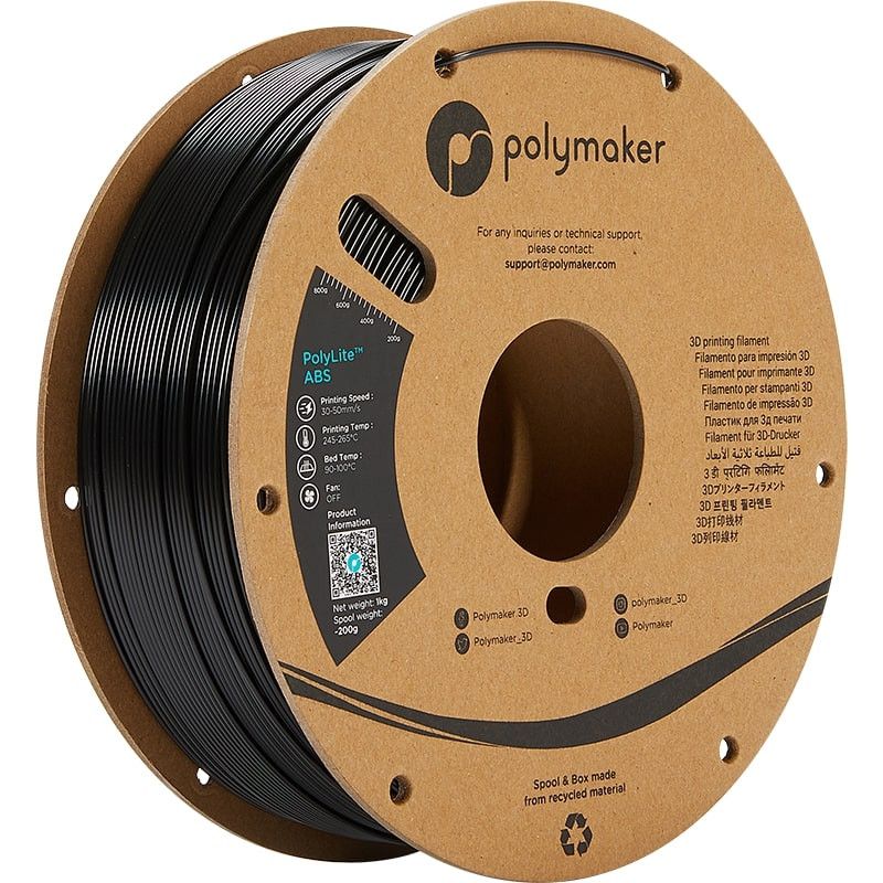 PolyLite ABS Noir - 1.75mm - 1 kg PolyLite ABS Noir - 1.75mm - 1 kg