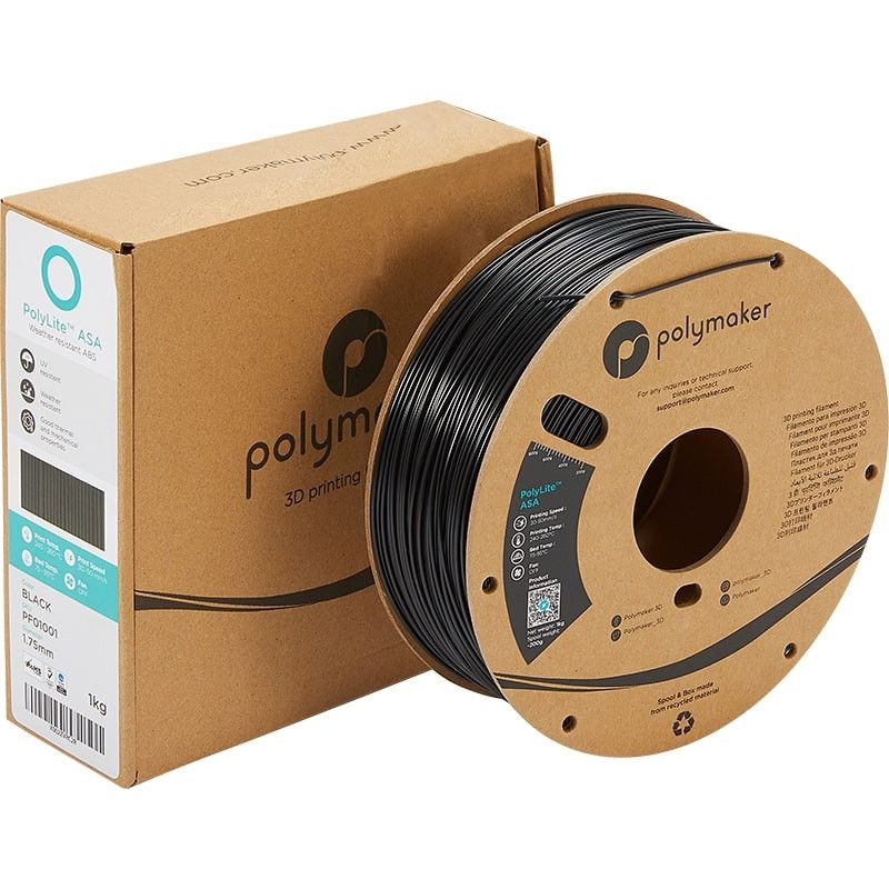 PolyLite ASA Noir - 1.75mm - 1 kg - packaging PolyLite ASA Noir - 1.75mm - 1 kg - packaging