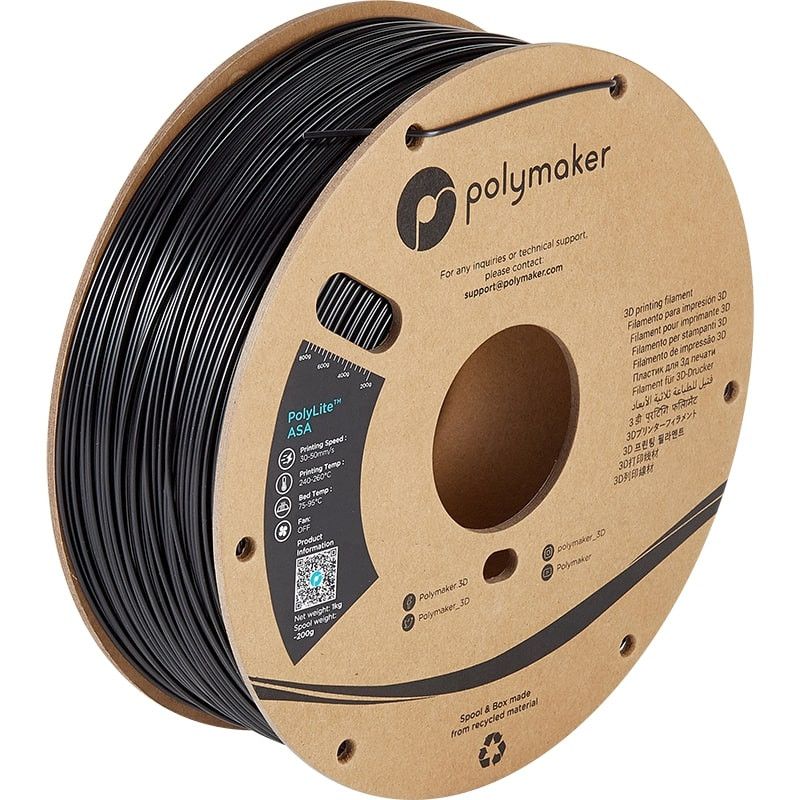 PolyLite ASA Noir - 1.75mm - 1 kg - Polymaker PolyLite ASA Noir - 1.75mm - 1 kg - Polymaker