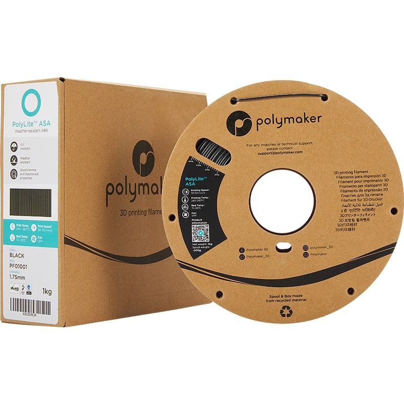 PolyLite ASA Noir - 1.75mm - 1 kg PolyLite ASA Noir - 1.75mm - 1 kg