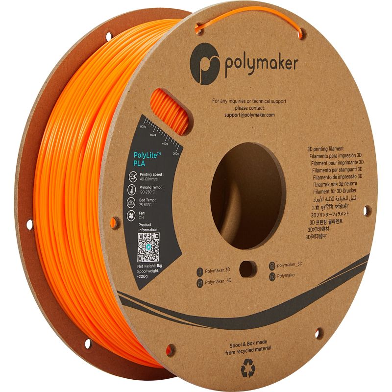 PolyLite PLA Orange - 1.75mm - 1 kg PolyLite PLA Orange - 1.75mm - 1 kg
