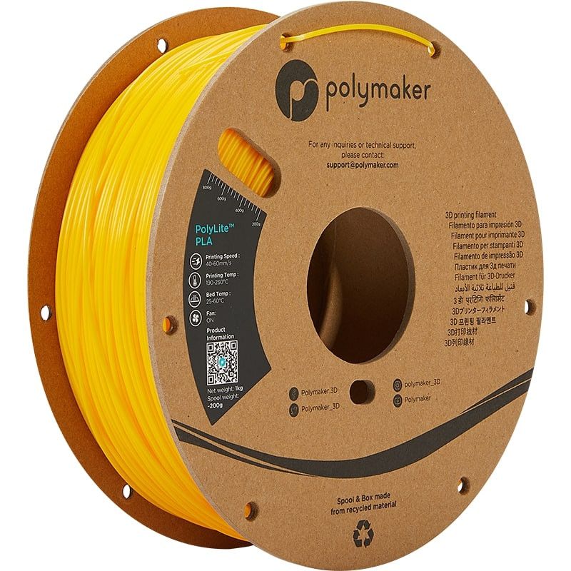 PolyLite PLA Jaune - 1.75mm - 1 kg PolyLite PLA Jaune - 1.75mm - 1 kg