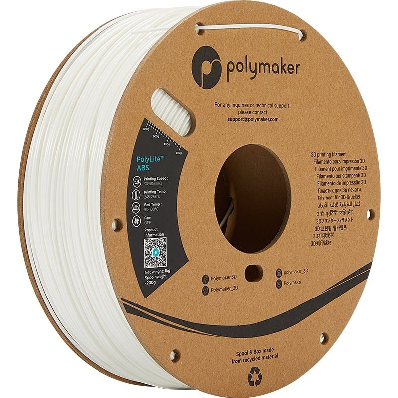 PolyLite ABS Blanc - 2.85mm - 1 kg PolyLite ABS Blanc - 2.85mm - 1 kg