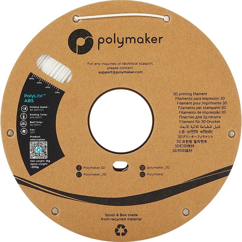 Filament ABS Blanc - 2.85mm - 1 kg Filament ABS Blanc - 2.85mm - 1 kg