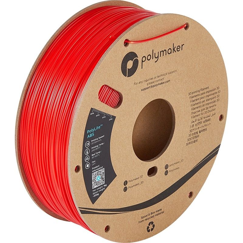 Polymaker ABS Rouge PolyLite - 1.75mm - 1 kg Polymaker ABS Rouge PolyLite - 1.75mm - 1 kg