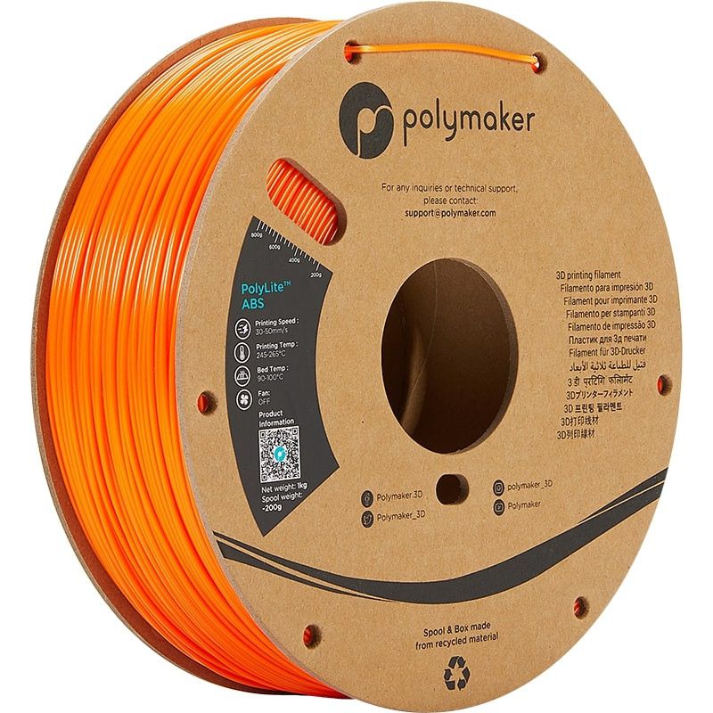 PolyLite ABS Orange - 2.85mm - 1 kg PolyLite ABS Orange - 2.85mm - 1 kg