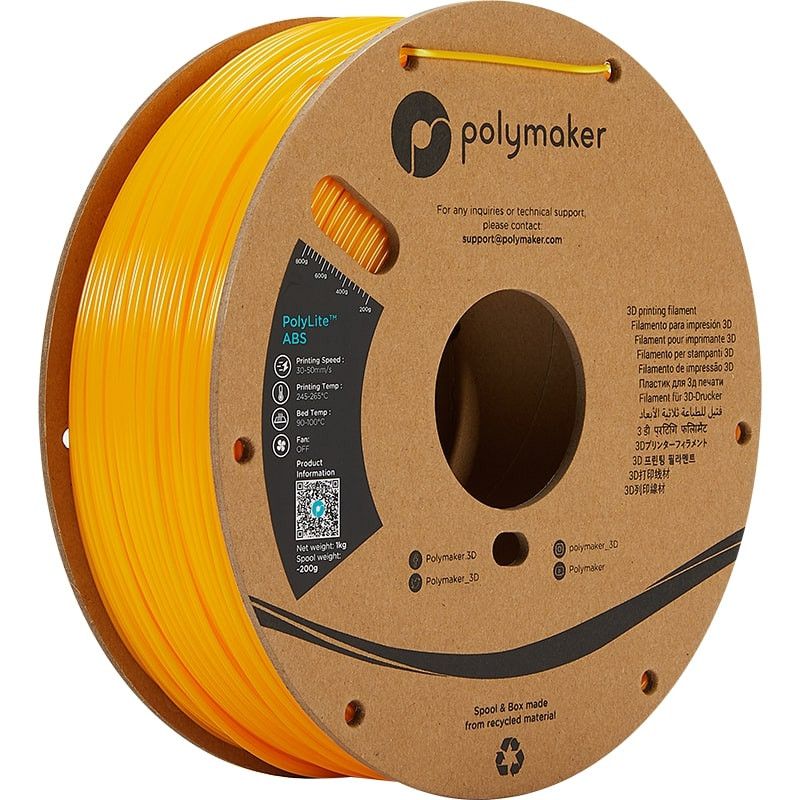 PolyLite ABS Jaune - 1.75mm - 1 kg PolyLite ABS Jaune - 1.75mm - 1 kg