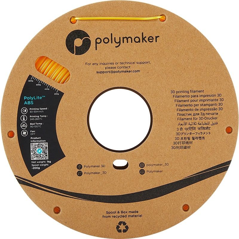 ABS Jaune PolyLite - 1.75mm - 1 kg ABS Jaune PolyLite - 1.75mm - 1 kg
