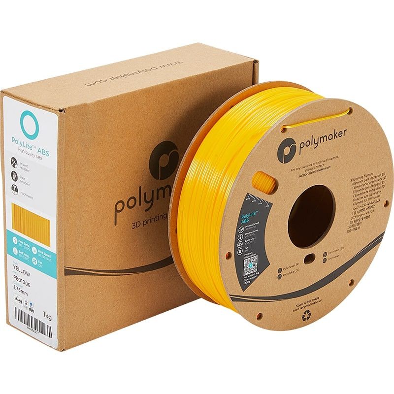 Packaging PolyLite ABS Jaune - 1.75mm - 1 kg Packaging PolyLite ABS Jaune - 1.75mm - 1 kg