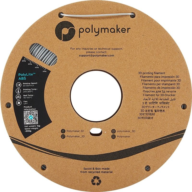 ABS Gris PolyLite - 2.85mm - 1 kg ABS Gris PolyLite - 2.85mm - 1 kg