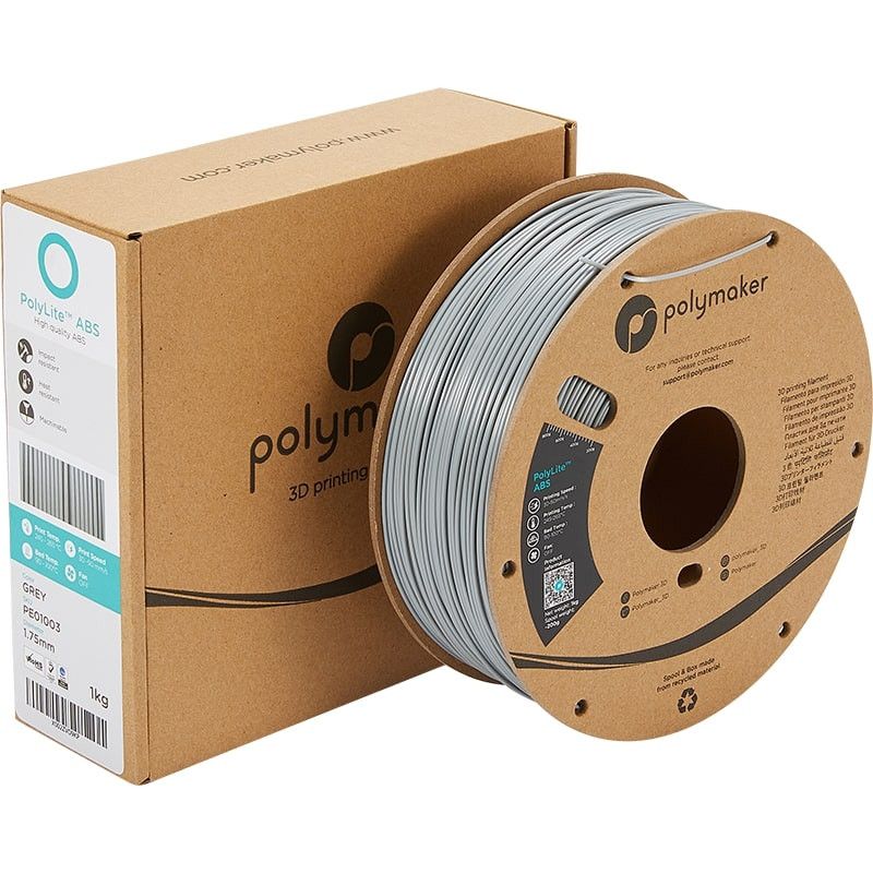 Emballage ABS Gris PolyLite - 2.85mm - 1 kg Emballage ABS Gris PolyLite - 2.85mm - 1 kg