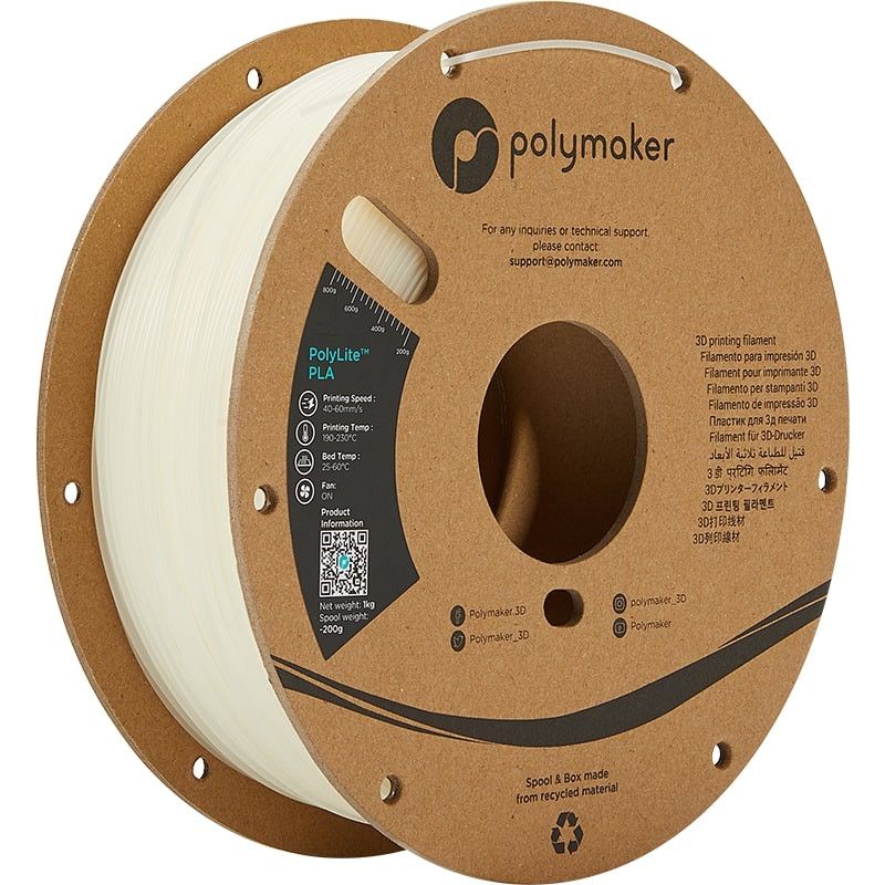 PolyLite PLA Naturel - 2.85mm - 1 kg PolyLite PLA Naturel - 2.85mm - 1 kg