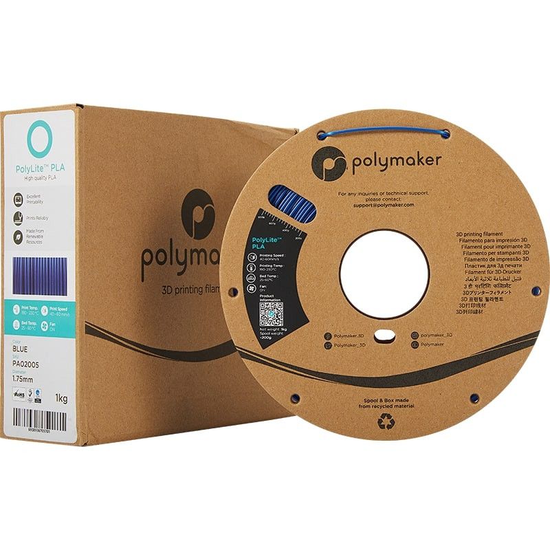 PLA Bleu Polymaker - 2.85mm - 1 kg PLA Bleu Polymaker - 2.85mm - 1 kg