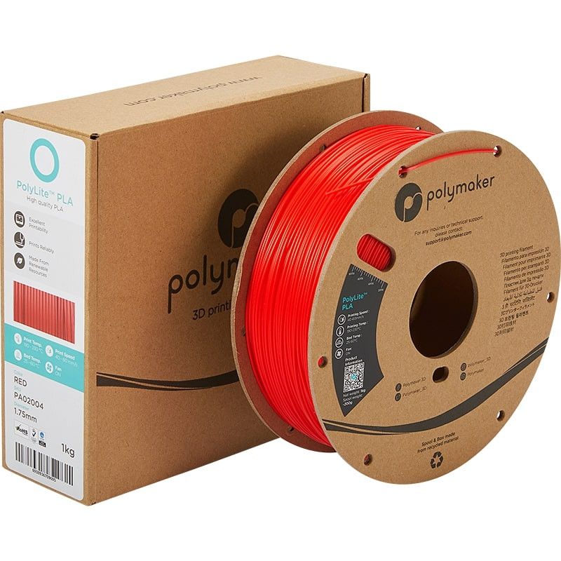 Emballage PolyLite PLA Rouge - 2.85mm - 1 kg Emballage PolyLite PLA Rouge - 2.85mm - 1 kg