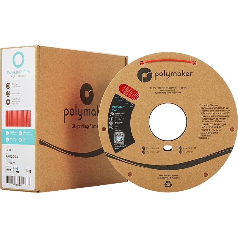 Packaging PolyLite PLA Rouge - 2.85mm - 1 kg Packaging PolyLite PLA Rouge - 2.85mm - 1 kg