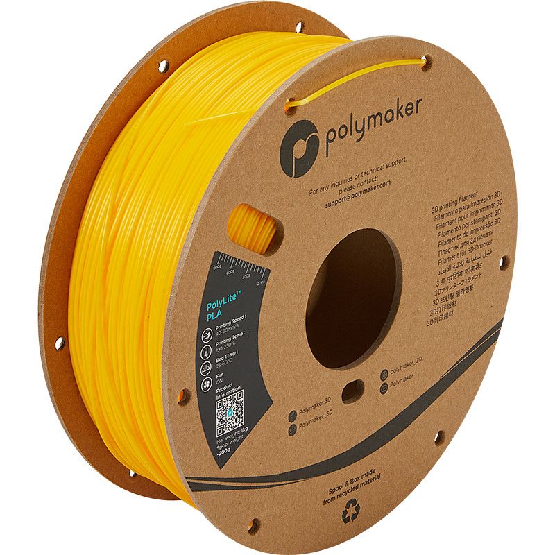 Filament PLA Jaune PolyLite - 2.85mm - 1 kg Filament PLA Jaune PolyLite - 2.85mm - 1 kg