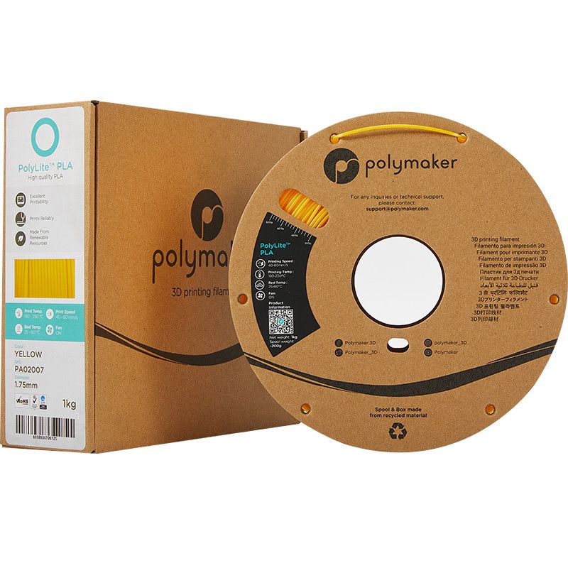 Packaging PolyLite PLA Jaune - 2.85mm - 1 kg Packaging PolyLite PLA Jaune - 2.85mm - 1 kg