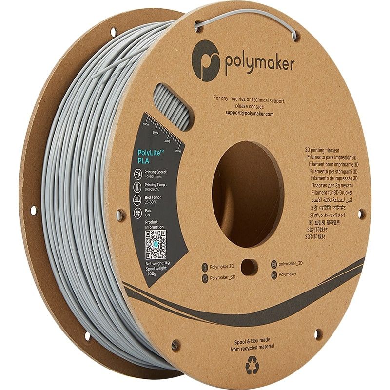 PolyLite PLA Gris - 2.85mm - 1 kg PolyLite PLA Gris - 2.85mm - 1 kg