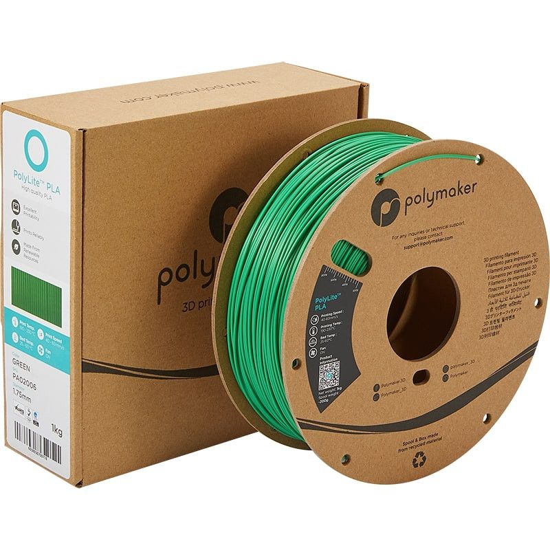 Packaging PolyLite PLA Vert - 2.85mm - 1 kg Packaging PolyLite PLA Vert - 2.85mm - 1 kg