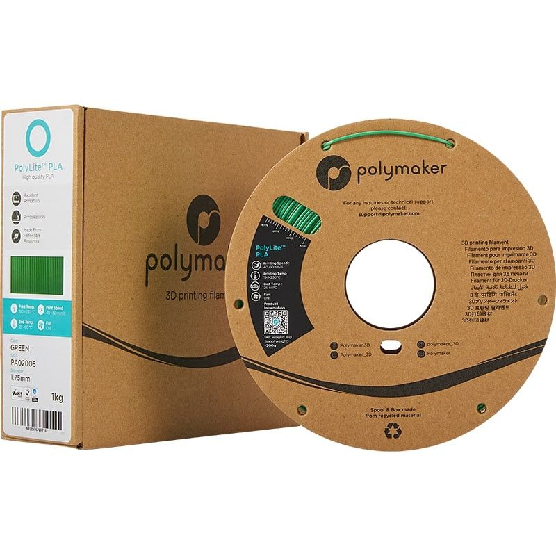 Packaging PolyLite PLA Vert - 2.85mm - 1 kg Packaging PolyLite PLA Vert - 2.85mm - 1 kg
