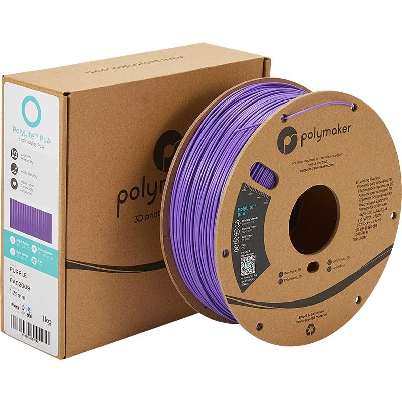 Emballage PolyLite PLA Violet - 2.85mm - 1 kg Emballage PolyLite PLA Violet - 2.85mm - 1 kg