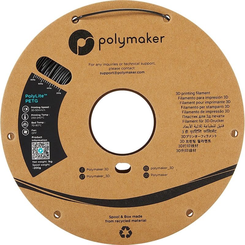 PETG Noir PolyLite - 2.85mm - 1 kg PETG Noir PolyLite - 2.85mm - 1 kg