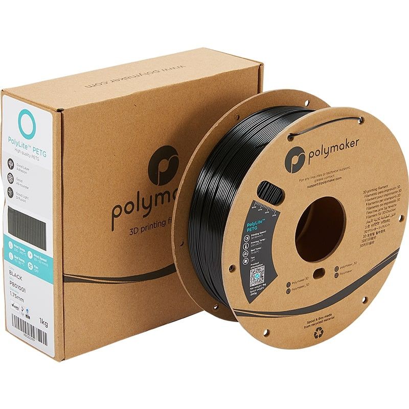 Emballage PolyLite PETG Noir - 2.85mm - 1 kg Emballage PolyLite PETG Noir - 2.85mm - 1 kg