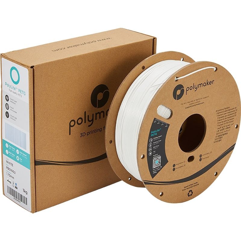 Emballage PolyLite PETG Blanc - 2.85mm - 1 kg Emballage PolyLite PETG Blanc - 2.85mm - 1 kg