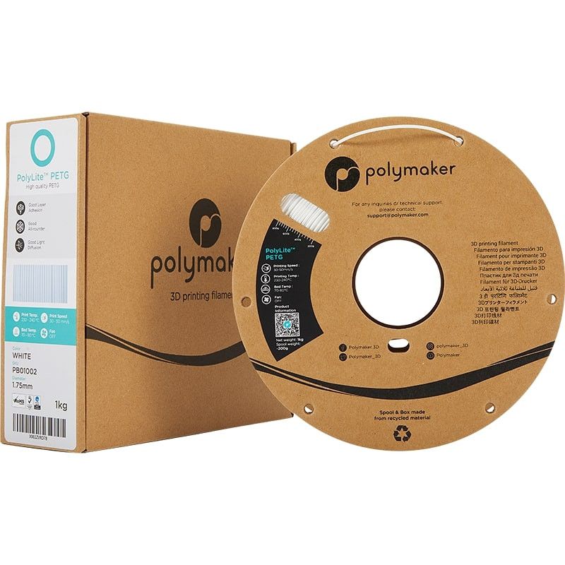 Packaging PolyLite PETG Blanc - 2.85mm - 1 kg Packaging PolyLite PETG Blanc - 2.85mm - 1 kg