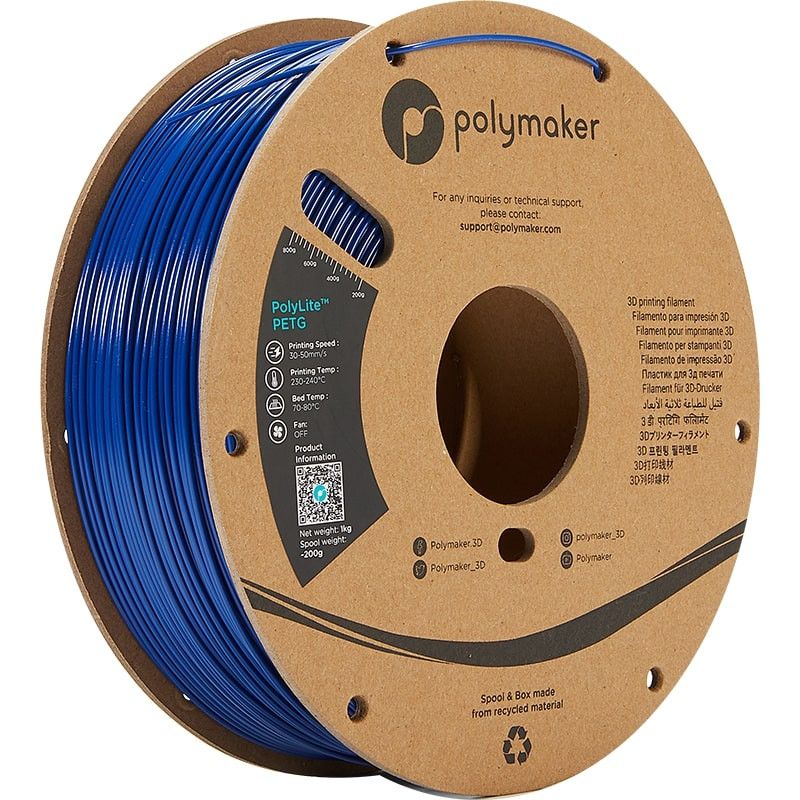 PolyLite PETG Bleu - 1.75mm - 1 kg PolyLite PETG Bleu - 1.75mm - 1 kg