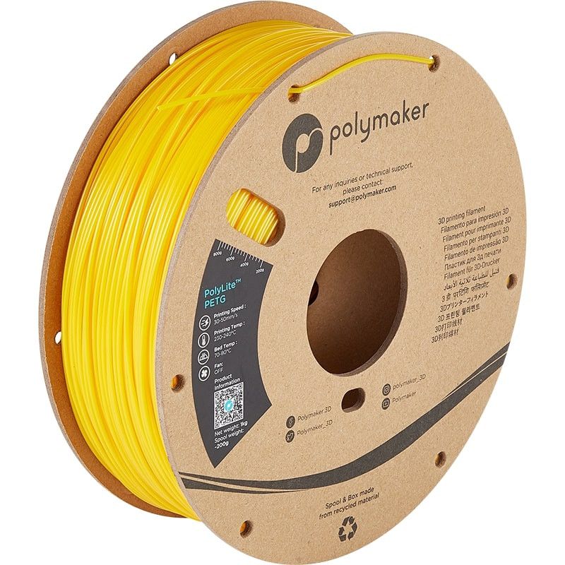 Filament PETG Jaune - 1.75mm - 1 kg Filament PETG Jaune - 1.75mm - 1 kg